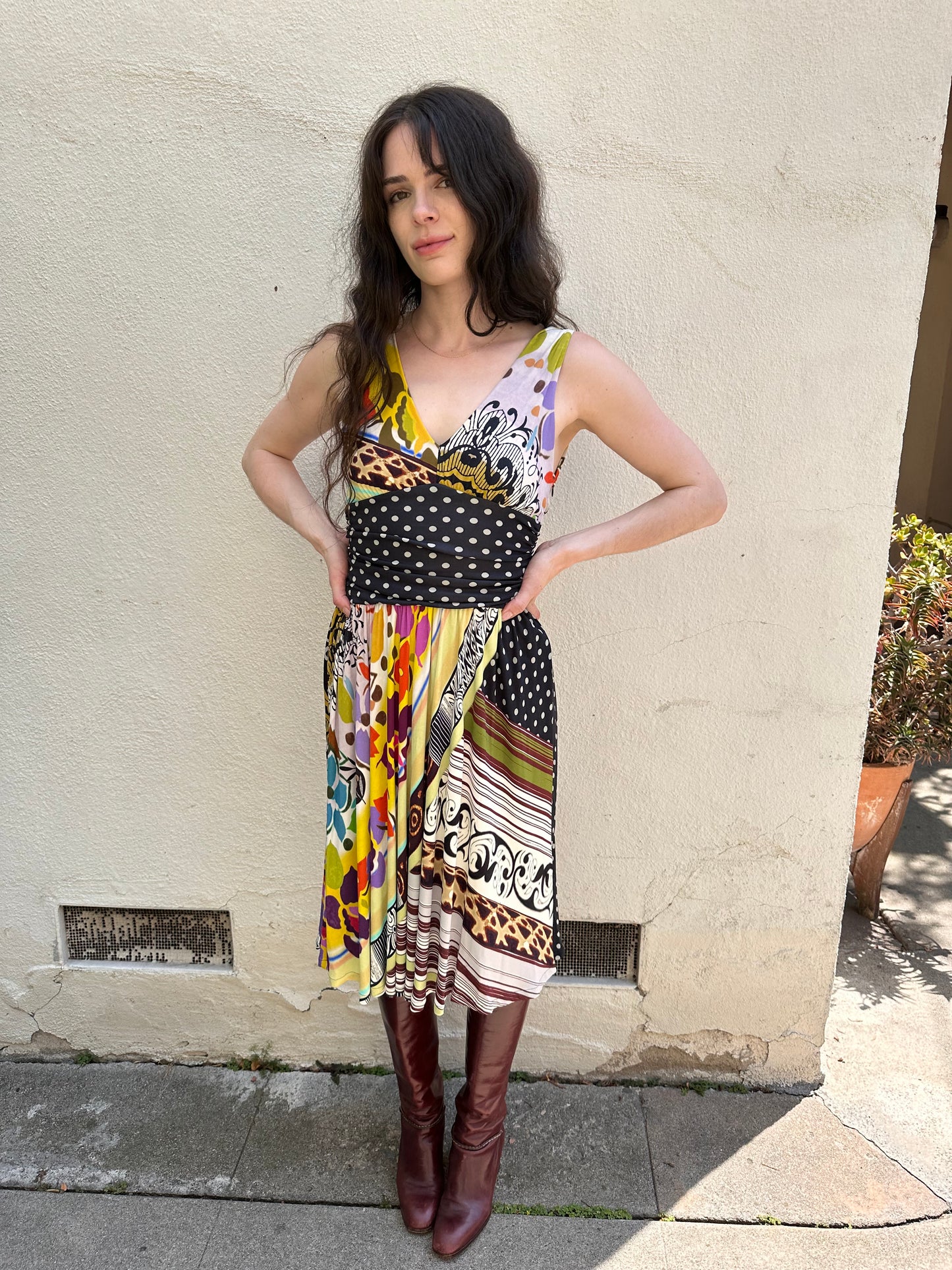 Mix Multi Print Dress