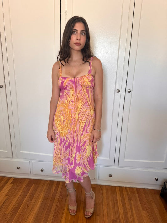 Sunrise Silk Babydoll Dress
