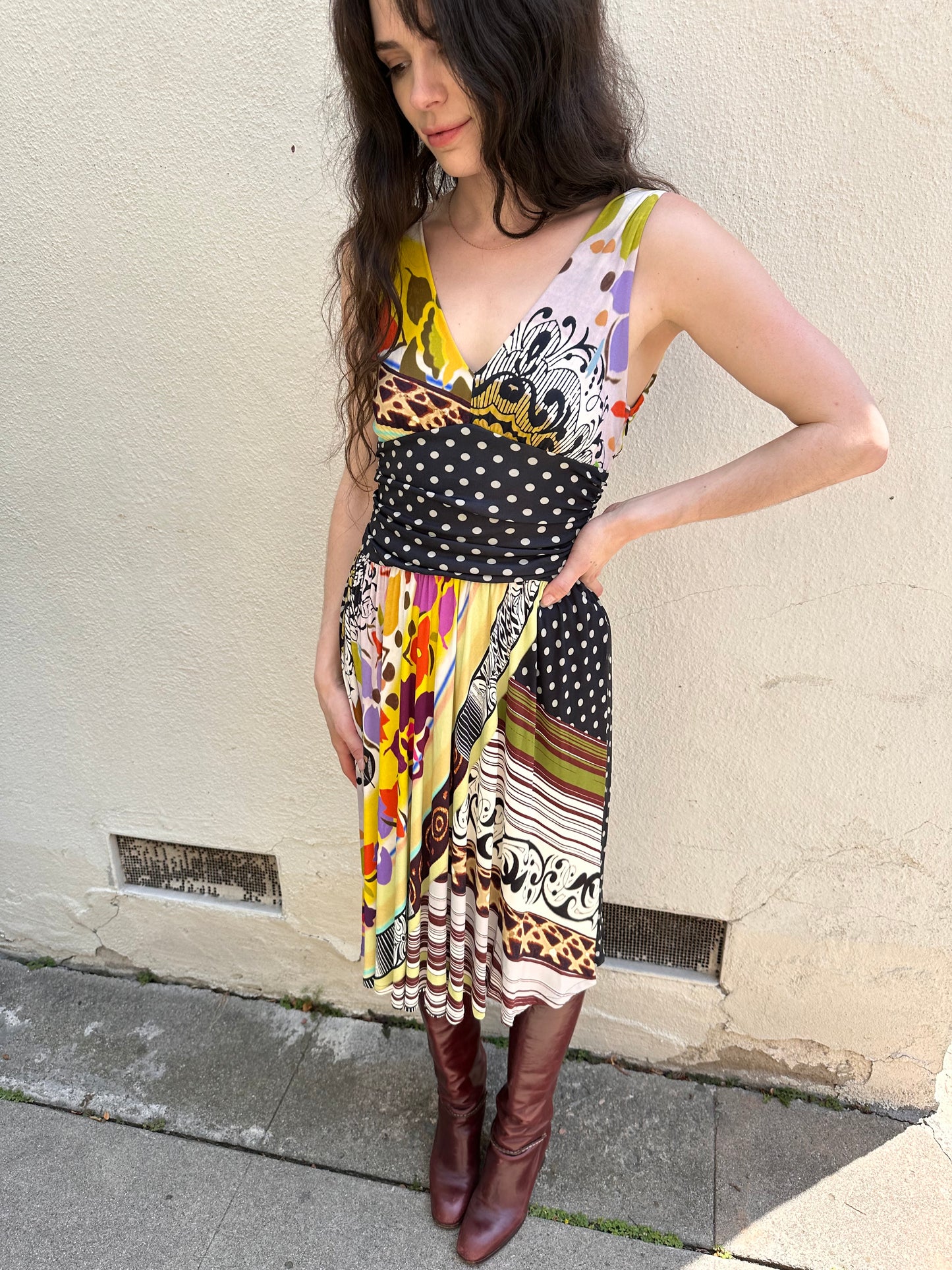 Mix Multi Print Dress