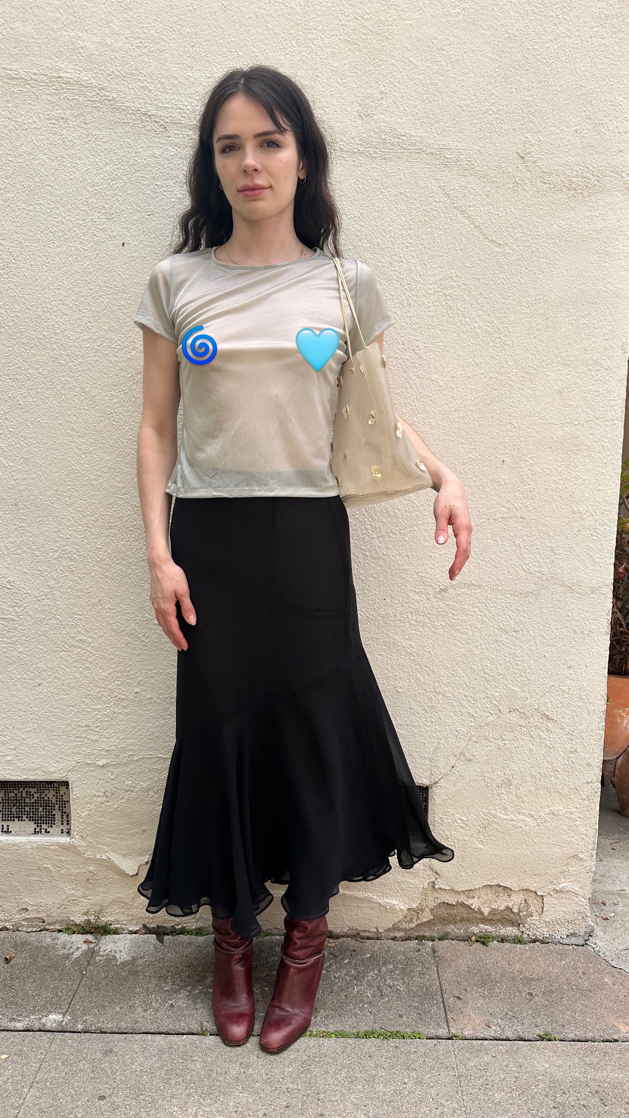 Black Sheer Maxi Skirt