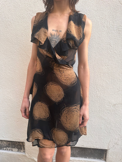 Black Dot Mini Dress