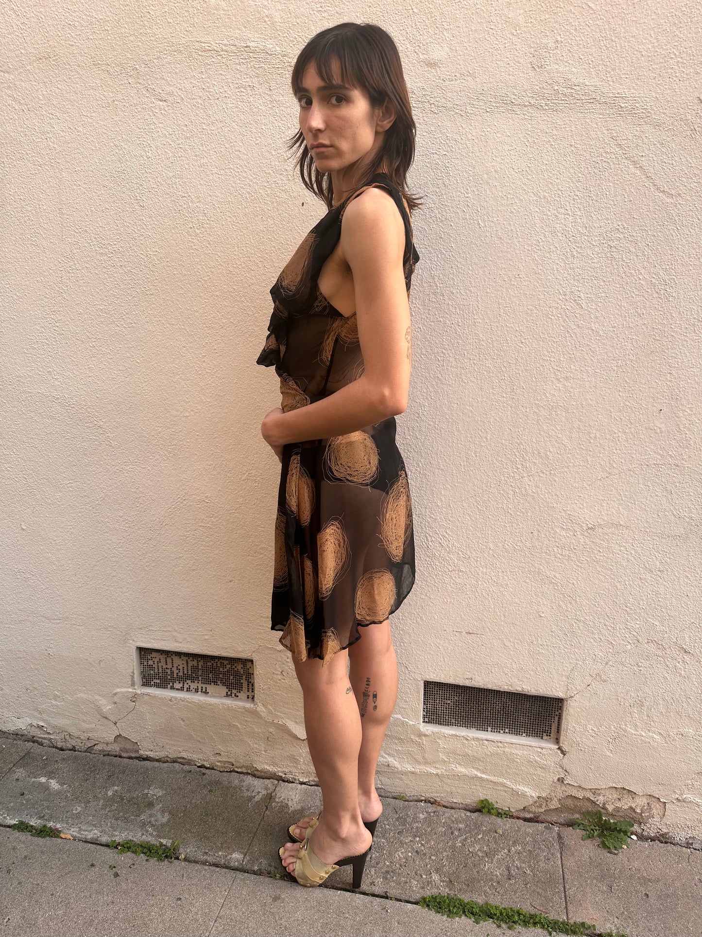 Black Dot Mini Dress