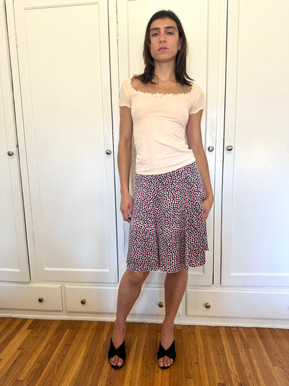 Bow Polka Dot Skirt