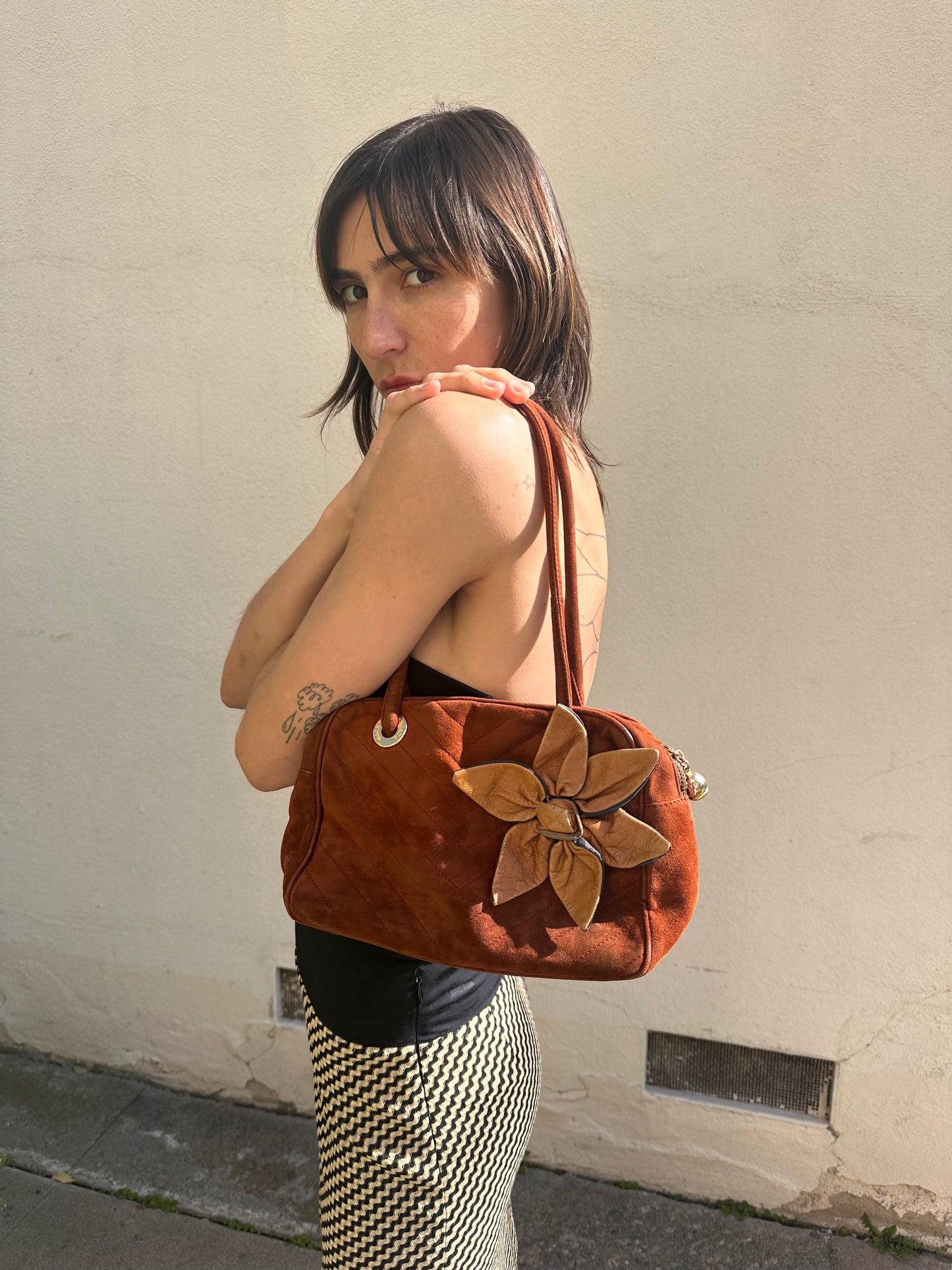 Quilted Flower Handbag