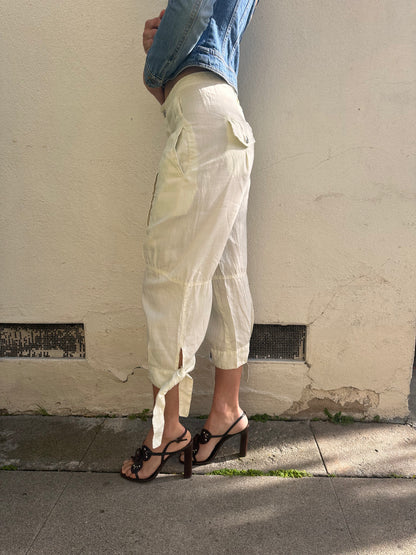 White Cargo Pants