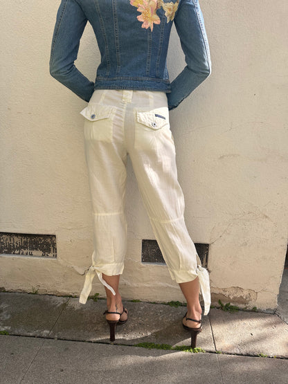 White Cargo Pants
