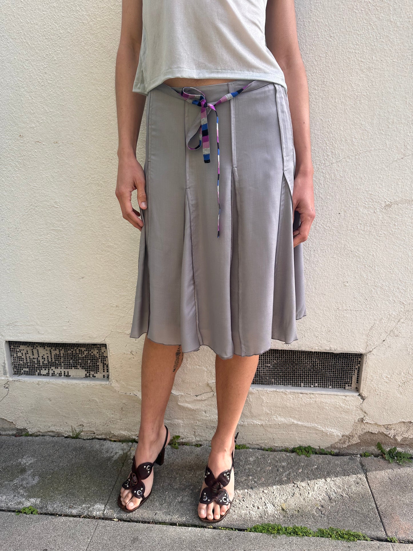 Grey Flare Skirt