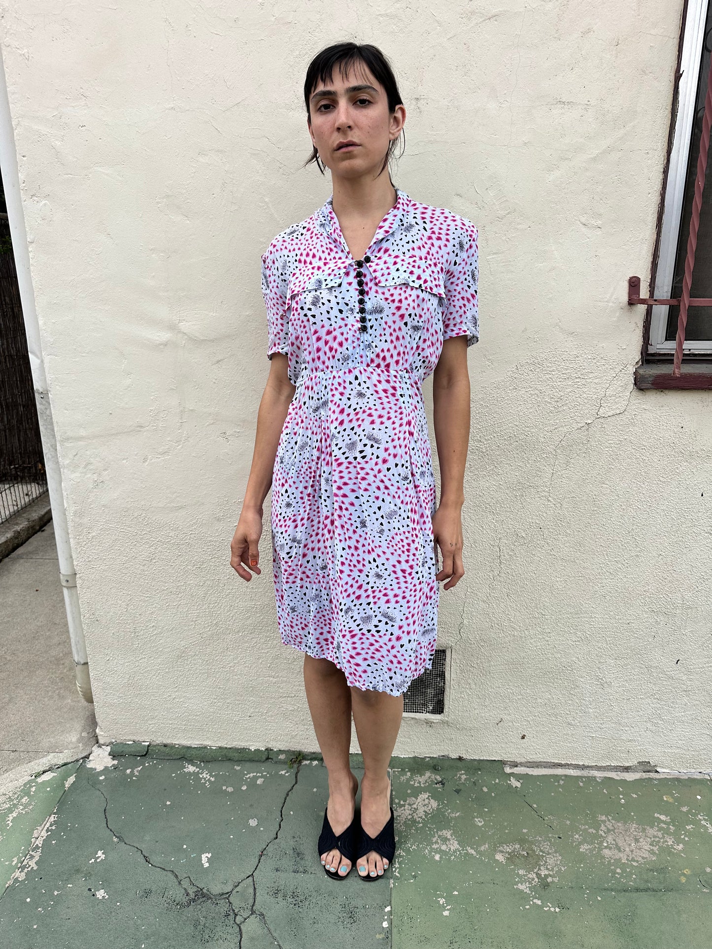 Antique Vintage - 1940s Heart Dress