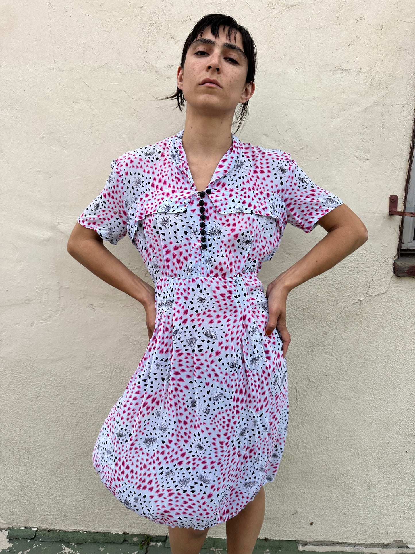 Antique Vintage - 1940s Heart Dress