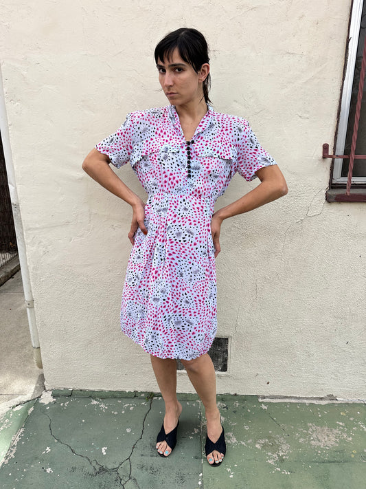 Antique Vintage - 1940s Heart Dress