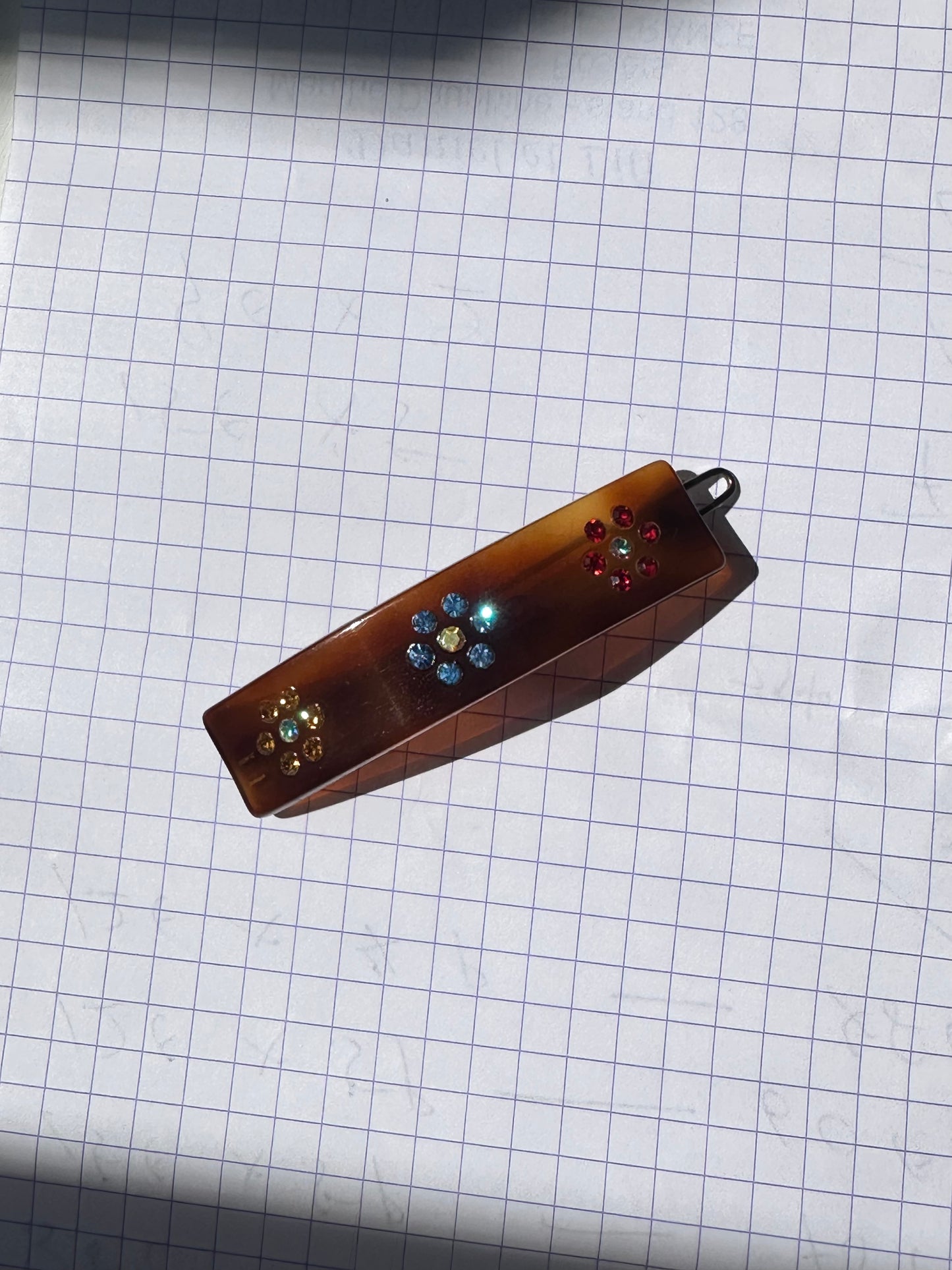 Mini Flower Rhinestone Barrette