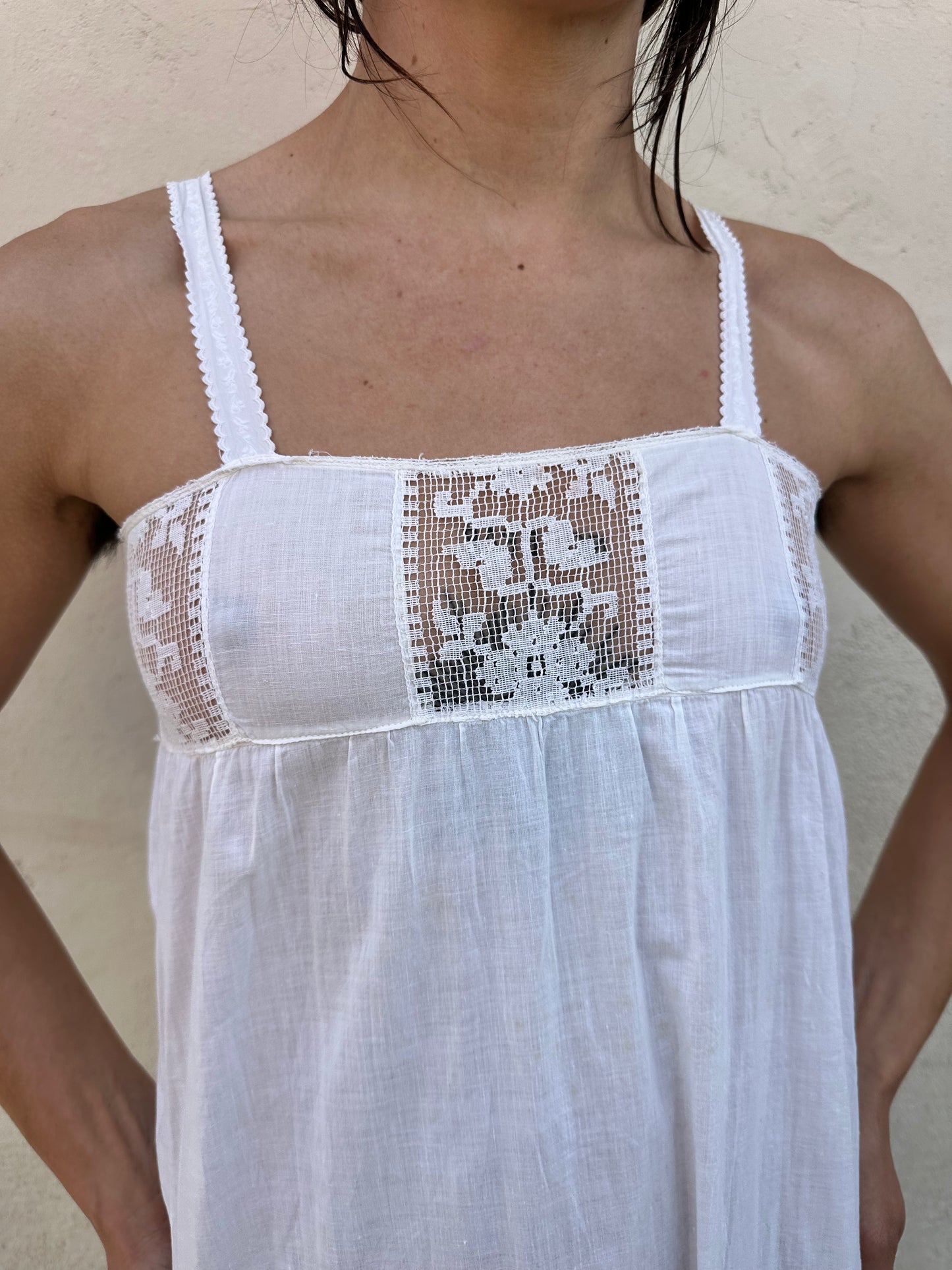 Antique Vintage - French Lace Slip Dress