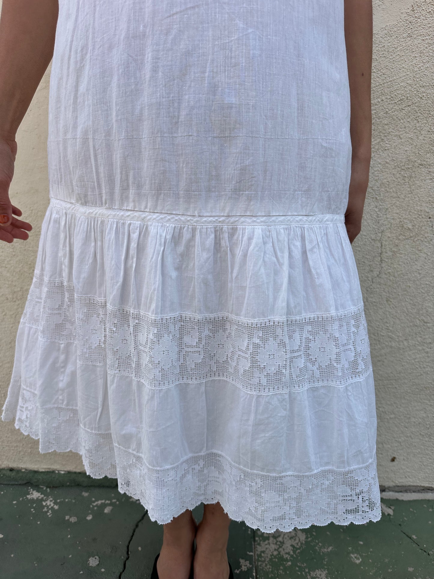 Antique Vintage - French Lace Slip Dress