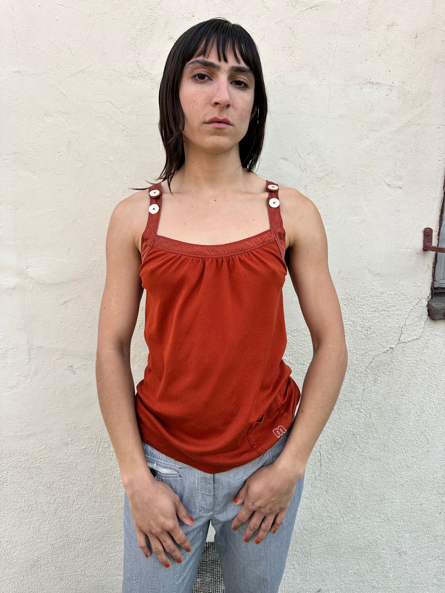 Marc by Marc Jacobs - Rust Button Tank