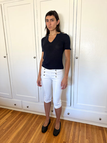 White Sailor Capris