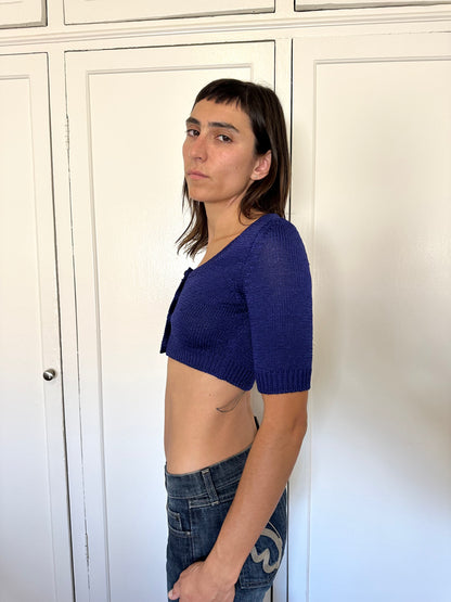 Purple Cropped Cardi