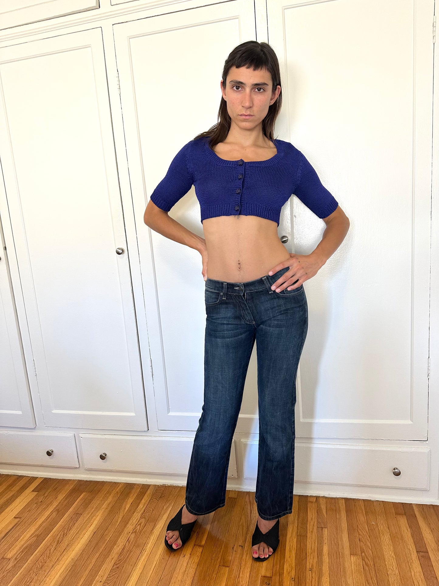 Purple Cropped Cardi