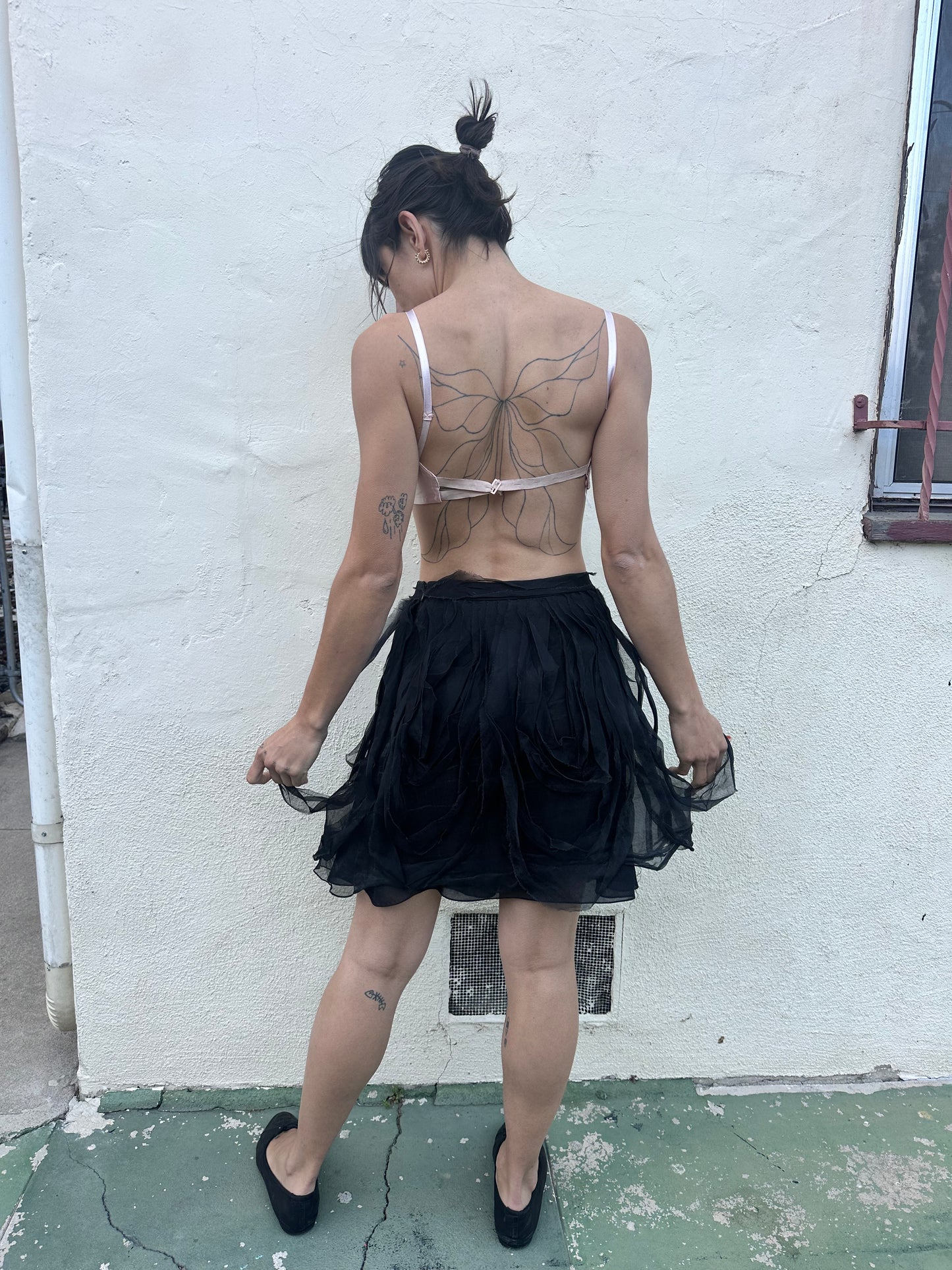 Emporio Armani - Black Fringe Skirt