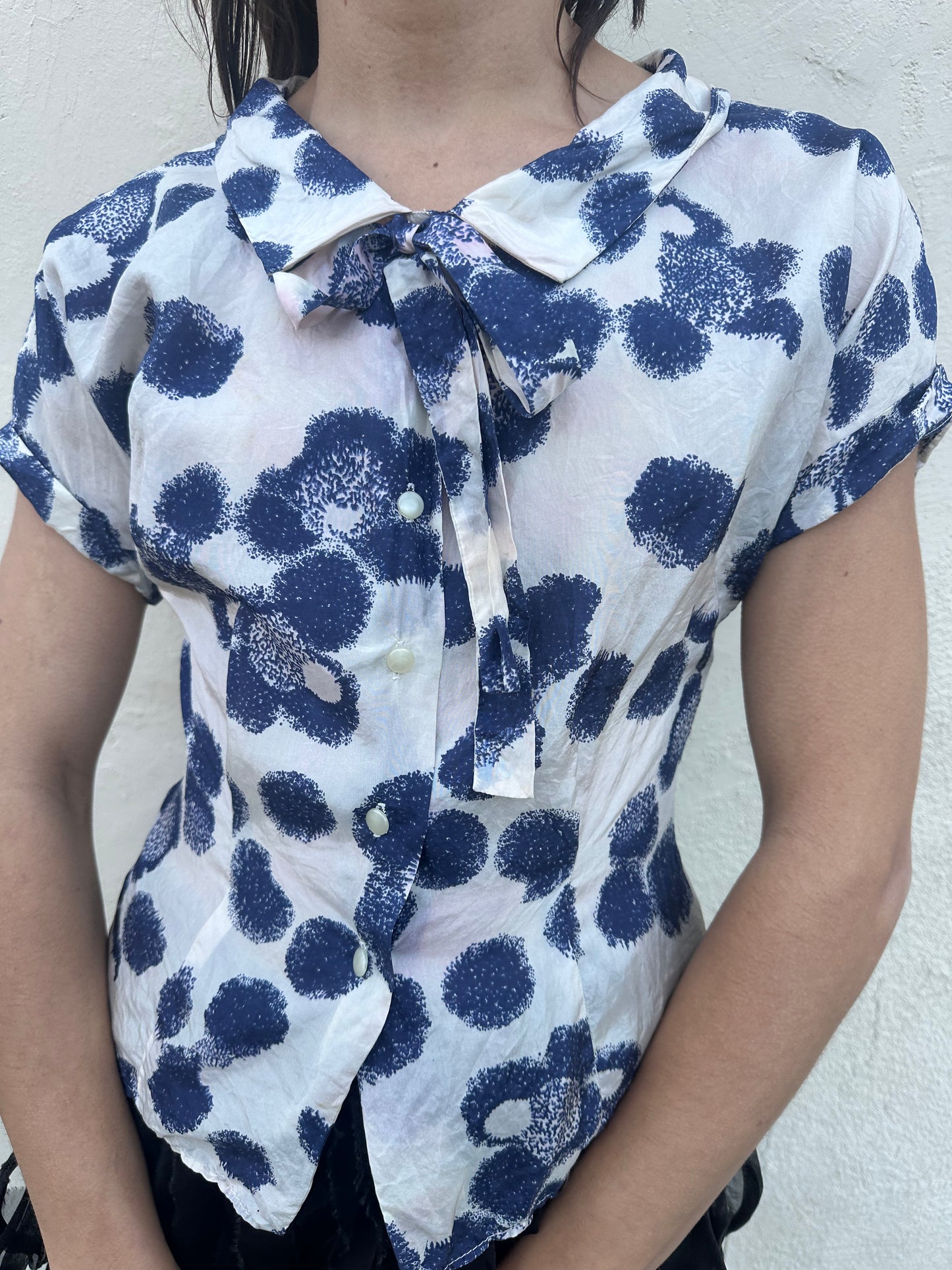 Antique Vintage - 1950s Dot Blouse