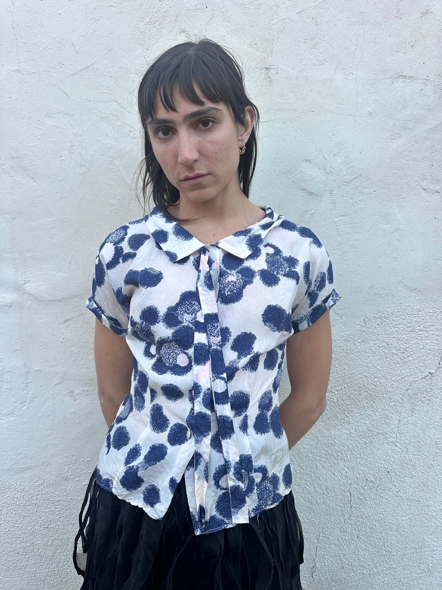 Antique Vintage - 1950s Dot Blouse