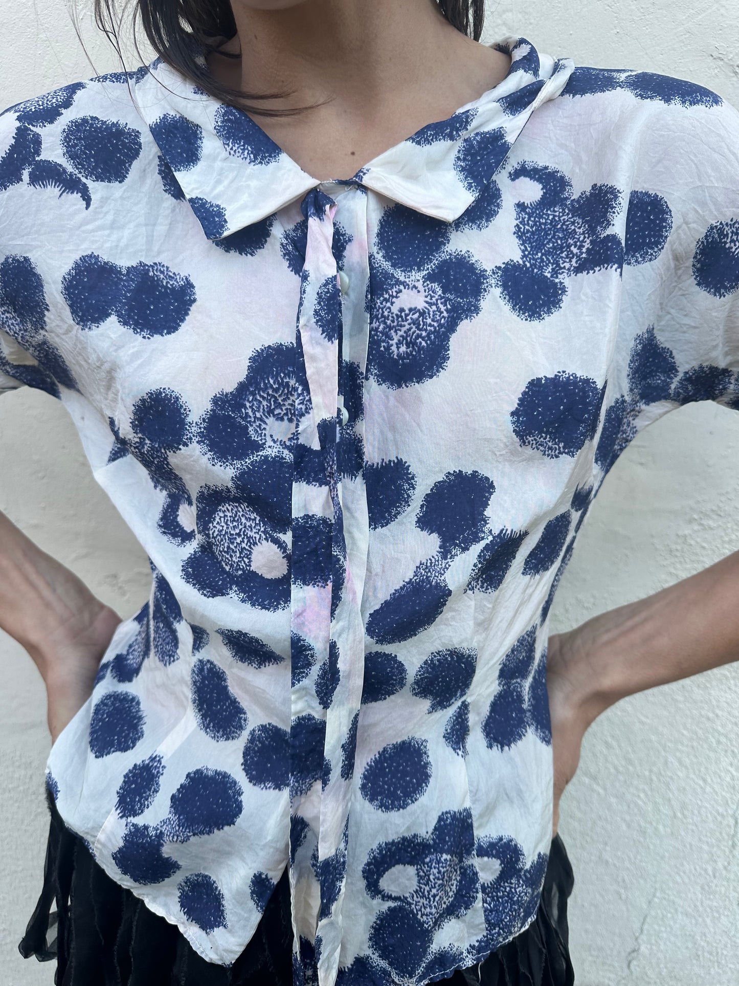 Antique Vintage - 1950s Dot Blouse