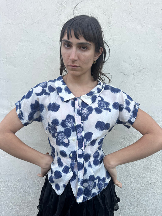 Antique Vintage - 1950s Dot Blouse