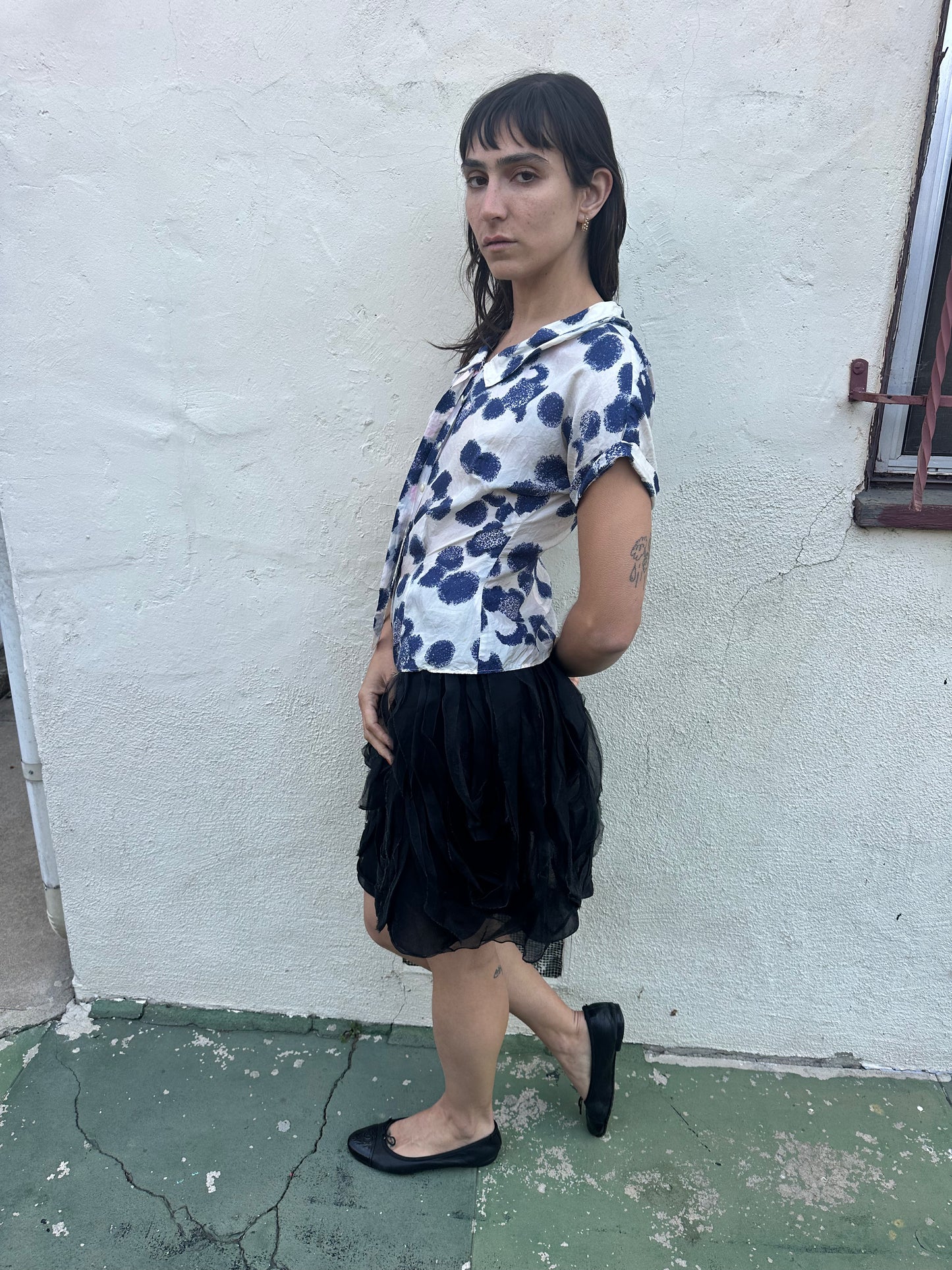 Antique Vintage - 1950s Dot Blouse