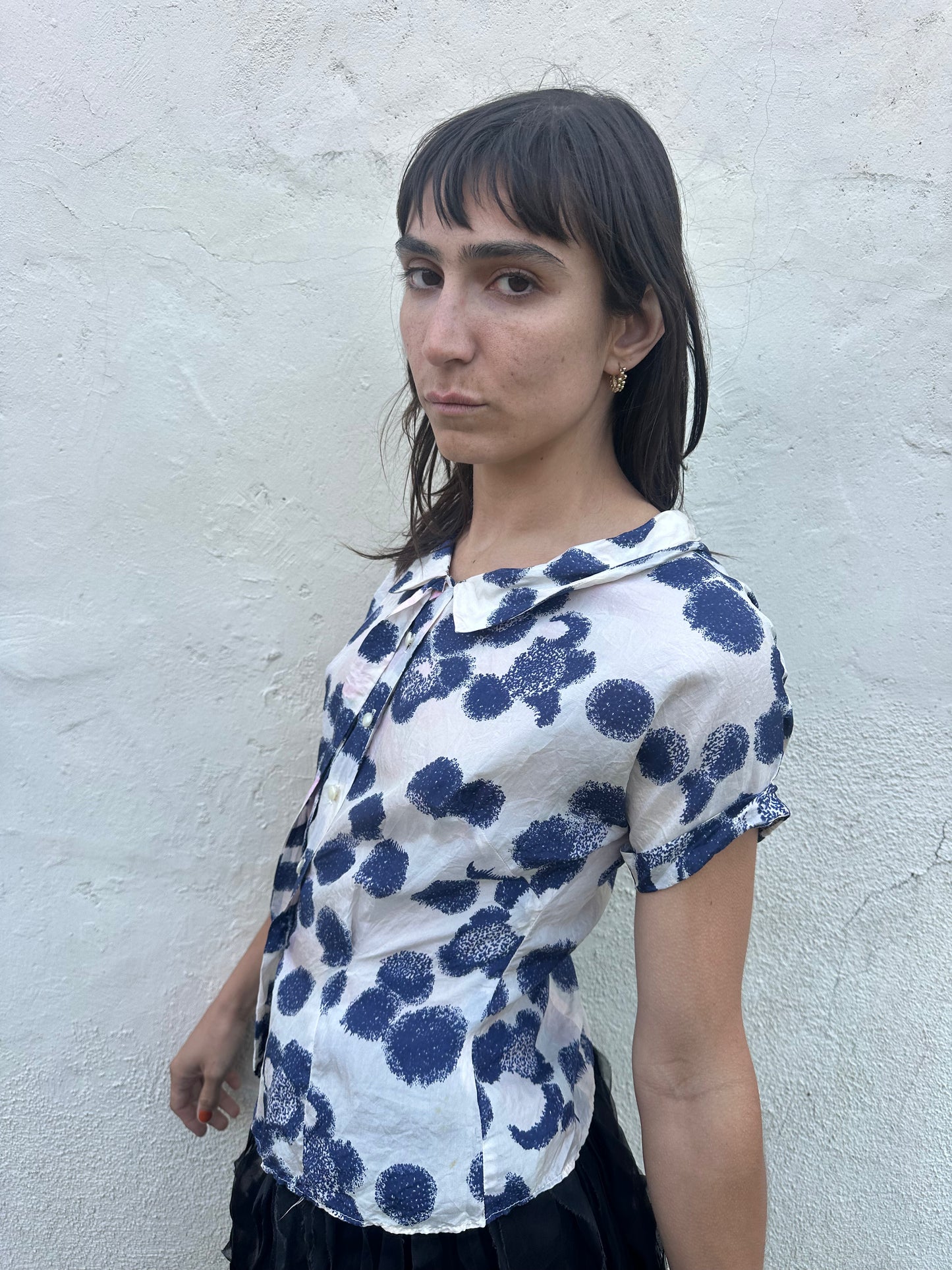 Antique Vintage - 1950s Dot Blouse
