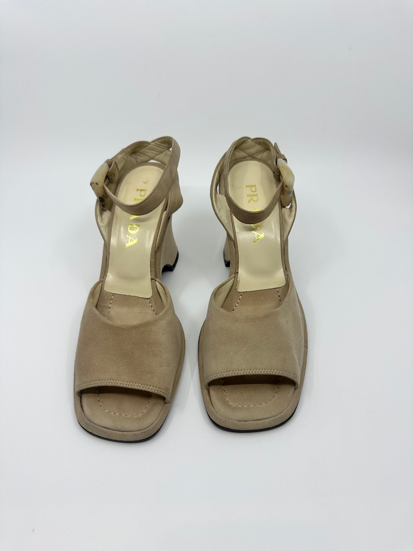 Prada - Suede Wedge Sandal