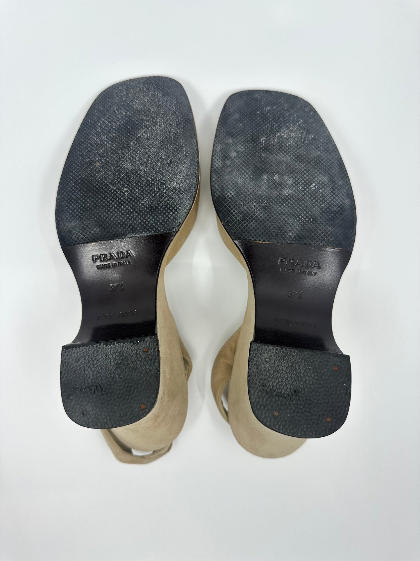 Prada - Suede Wedge Sandal