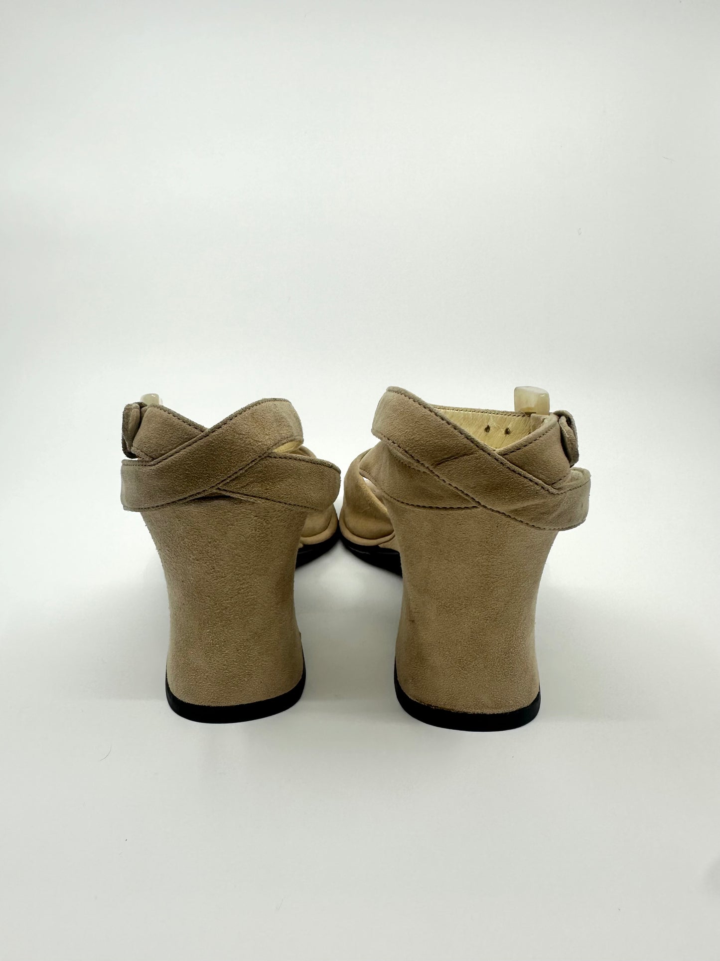 Prada - Suede Wedge Sandal