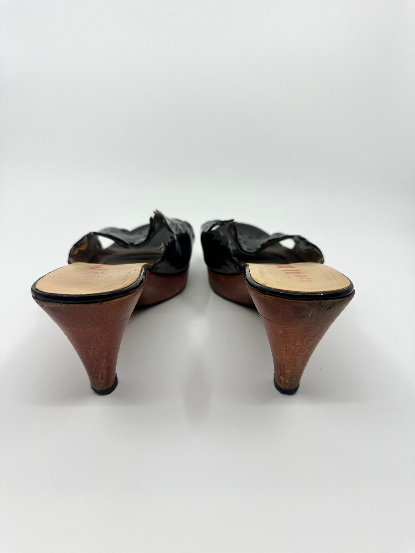 Miu Miu - Patent Leather Wooden Sandals
