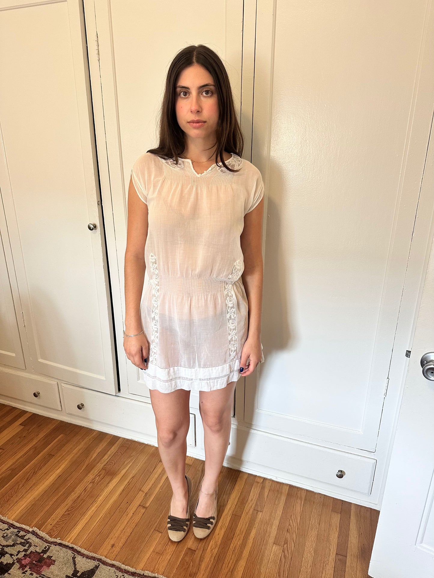 Antique Vintage - Edwardian Belgian Lace Dress