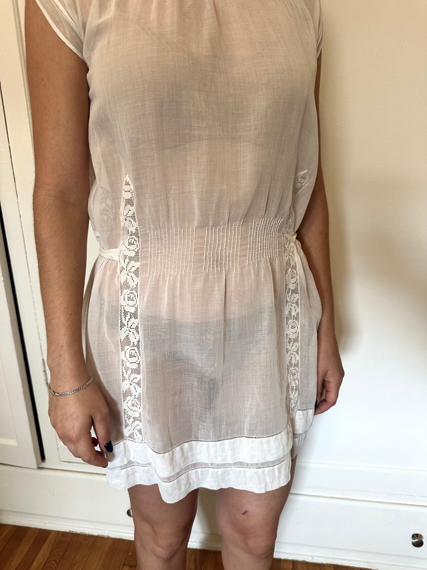 Antique Vintage - Edwardian Belgian Lace Dress