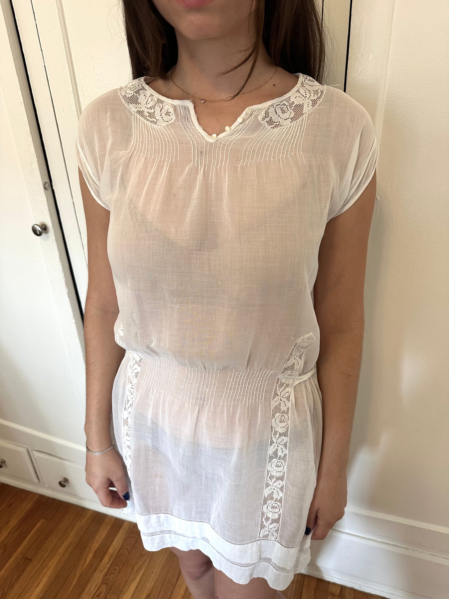 Antique Vintage - Edwardian Belgian Lace Dress