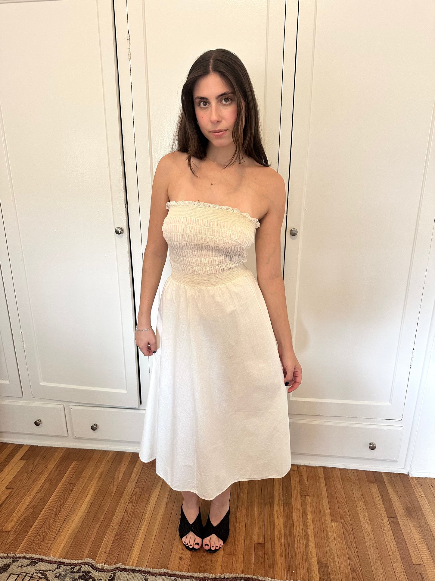 Antique Vintage - Strapless Cotton Dress