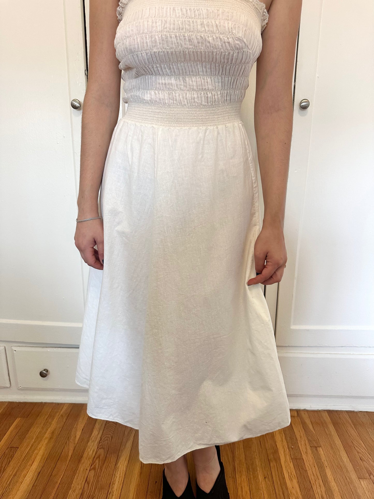 Antique Vintage - Strapless Cotton Dress