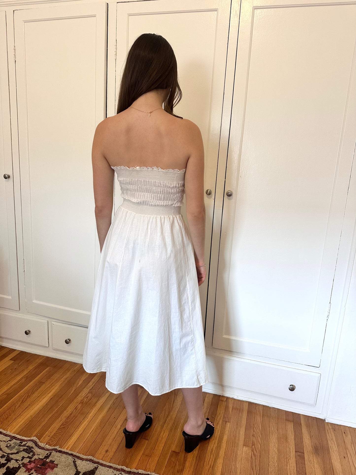 Antique Vintage - Strapless Cotton Dress