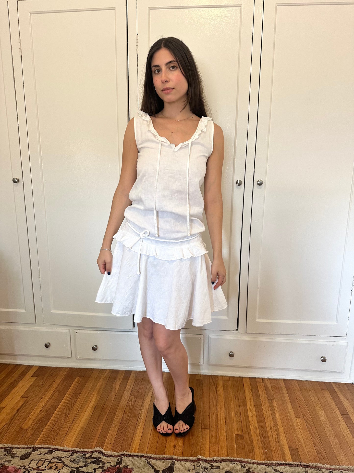 Antique Vintage - Cotton Ruffle Dress