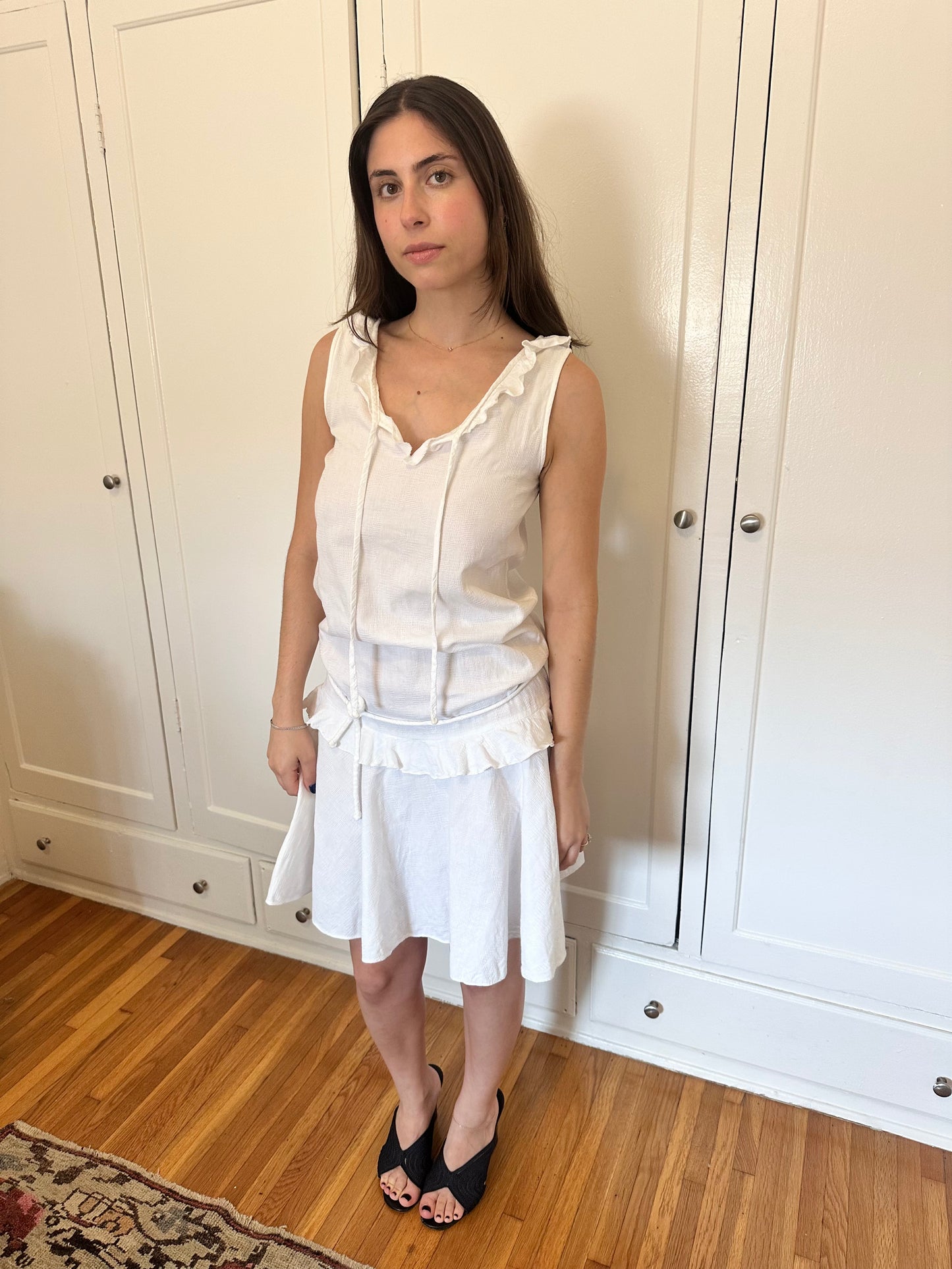 Antique Vintage - Cotton Ruffle Dress