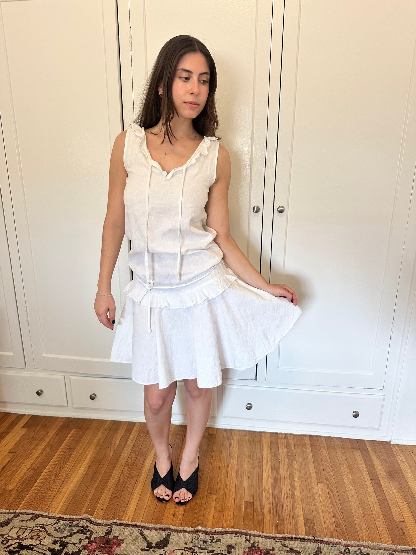 Antique Vintage - Cotton Ruffle Dress