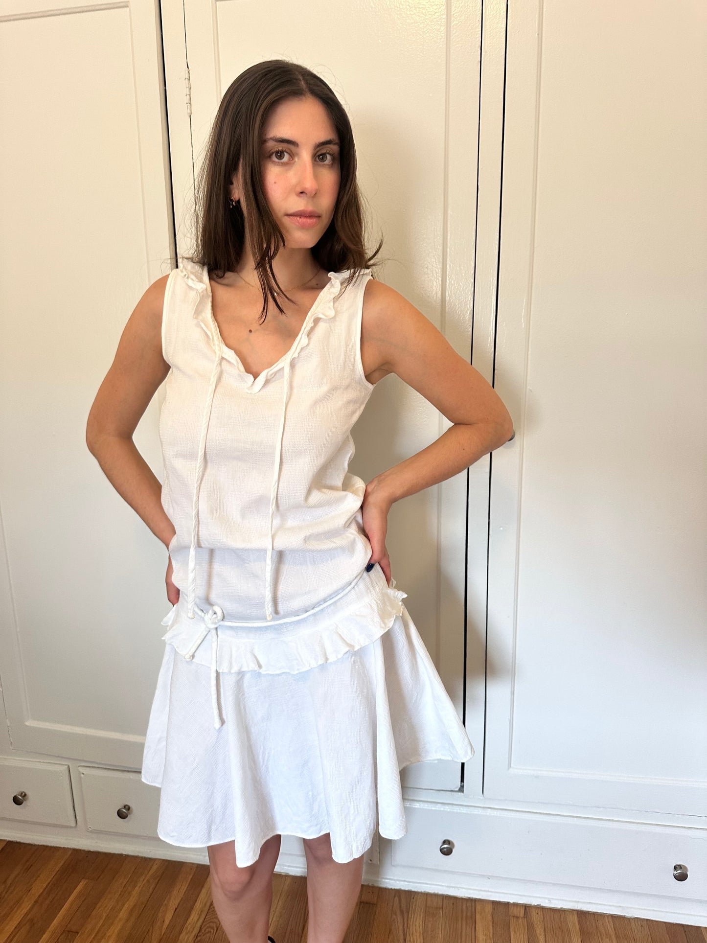 Antique Vintage - Cotton Ruffle Dress