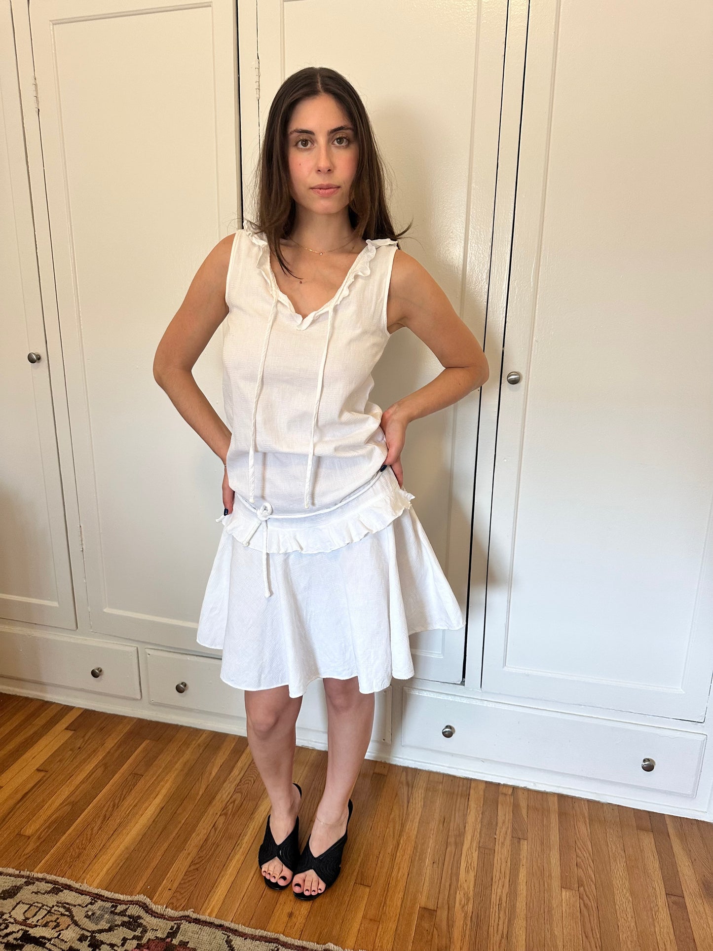 Antique Vintage - Cotton Ruffle Dress
