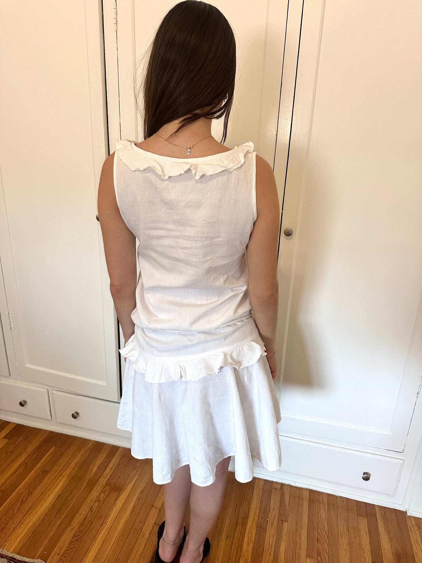 Antique Vintage - Cotton Ruffle Dress