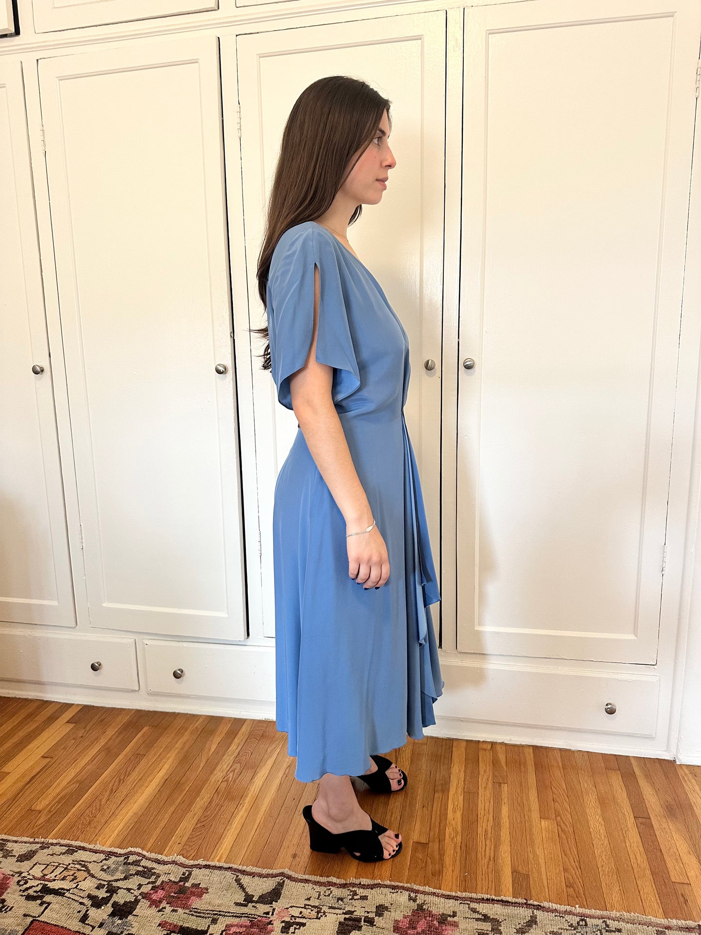 Armani - Blue Silk Waist Dress