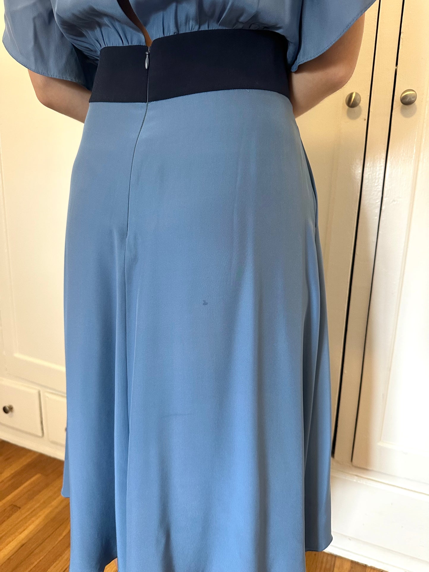 Armani - Blue Silk Waist Dress