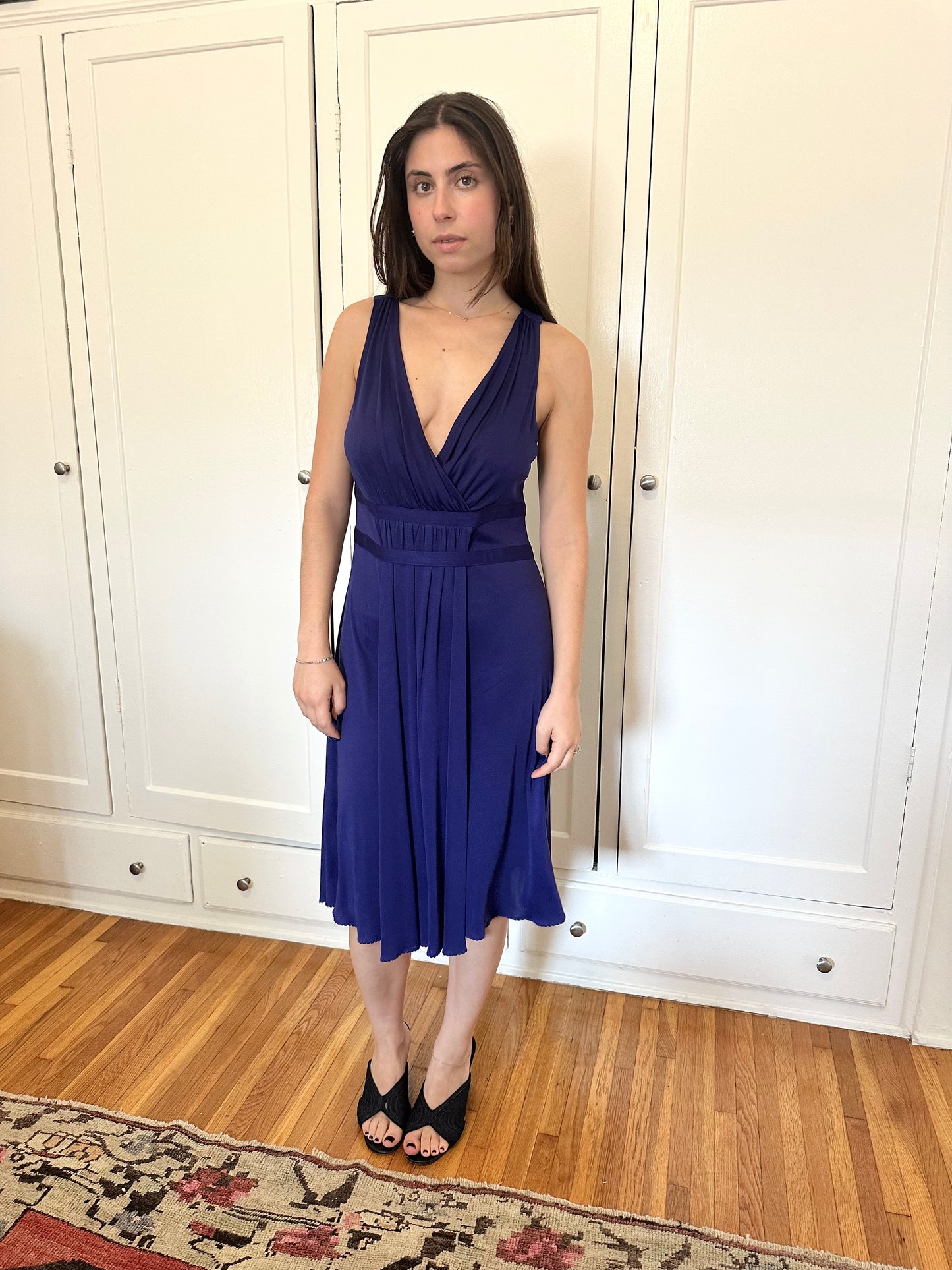 Moschino Cheap and Chic - Purple V-Neck Dress