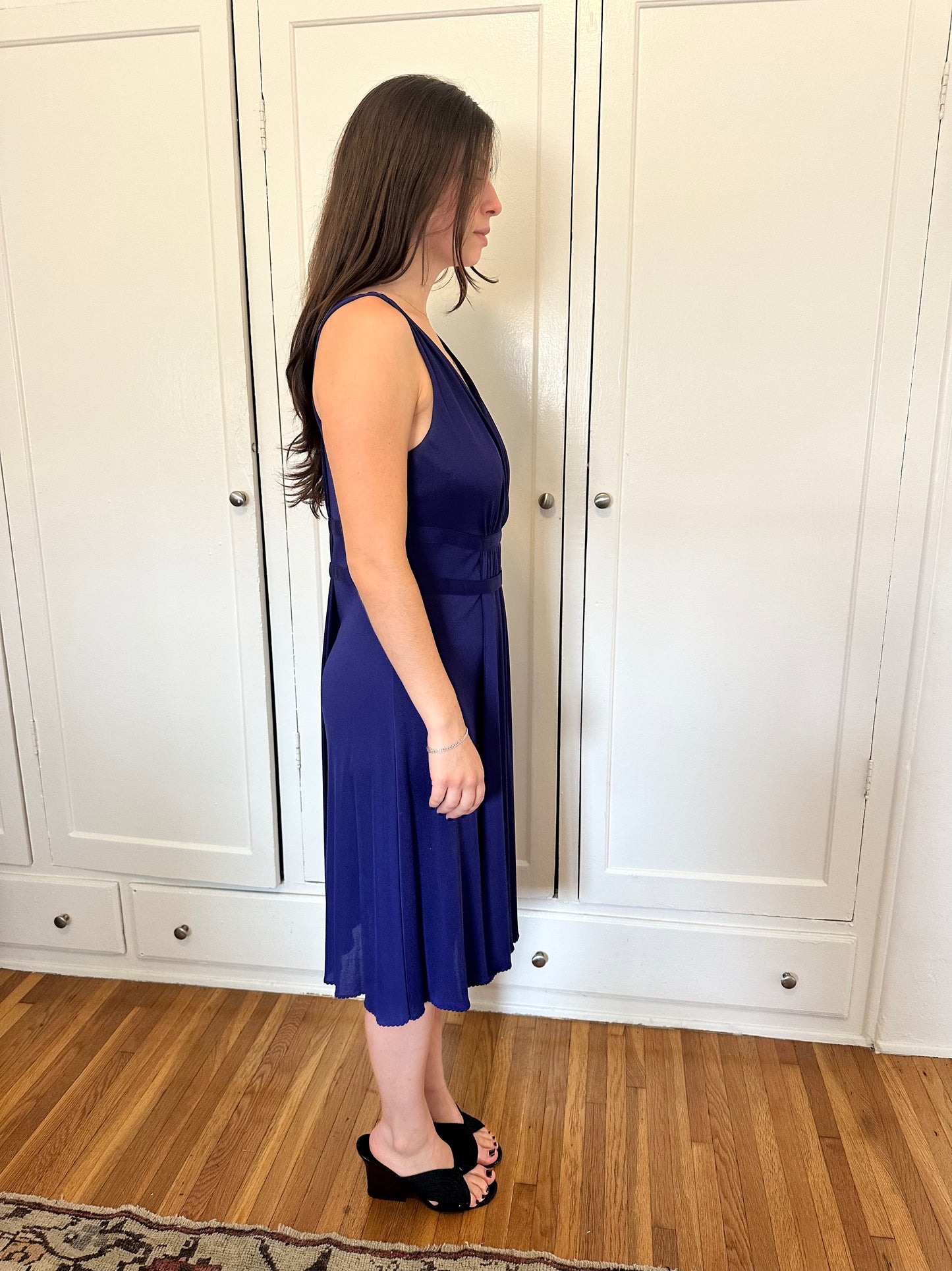 Moschino Cheap and Chic - Purple V-Neck Dress