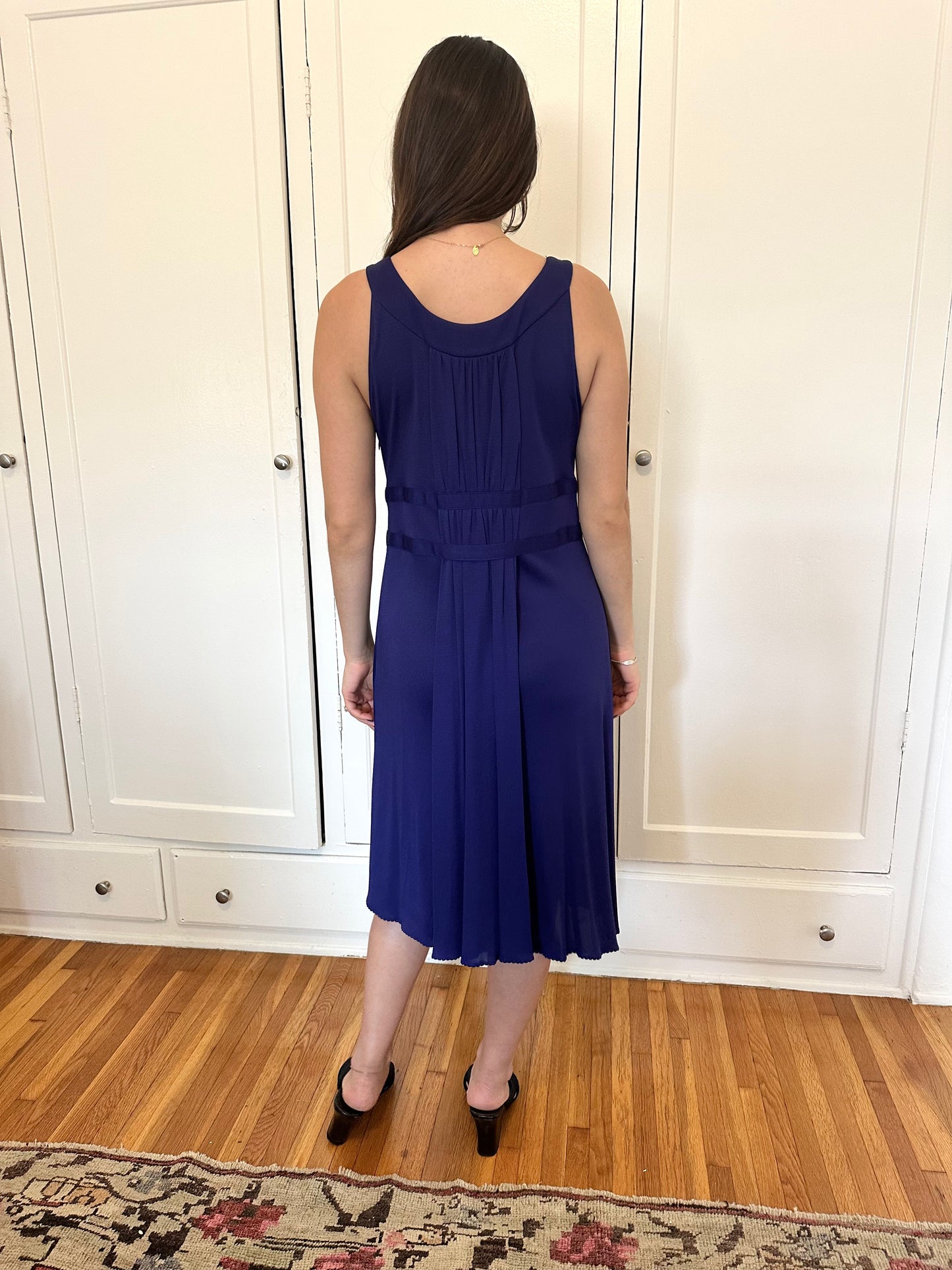 Moschino Cheap and Chic - Purple V-Neck Dress