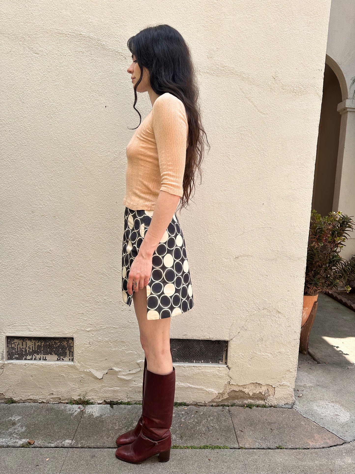 Black & White Polka Dot Skirt